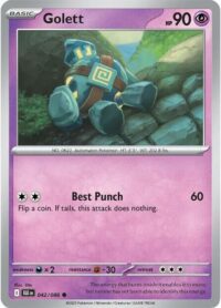 Golett (Poke Ball Pattern) - 042/086 - Common Reverse Holo Black Bolt - Español