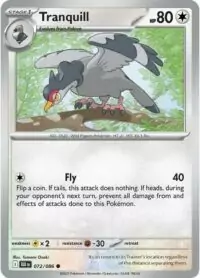 Tranquill - 072/086 - Common Reverse Holo Black Bolt - Español