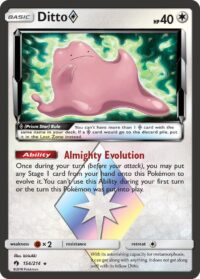 Ditto Prism Star - 154/214 - Holo Rare - Español (Moderately Played)