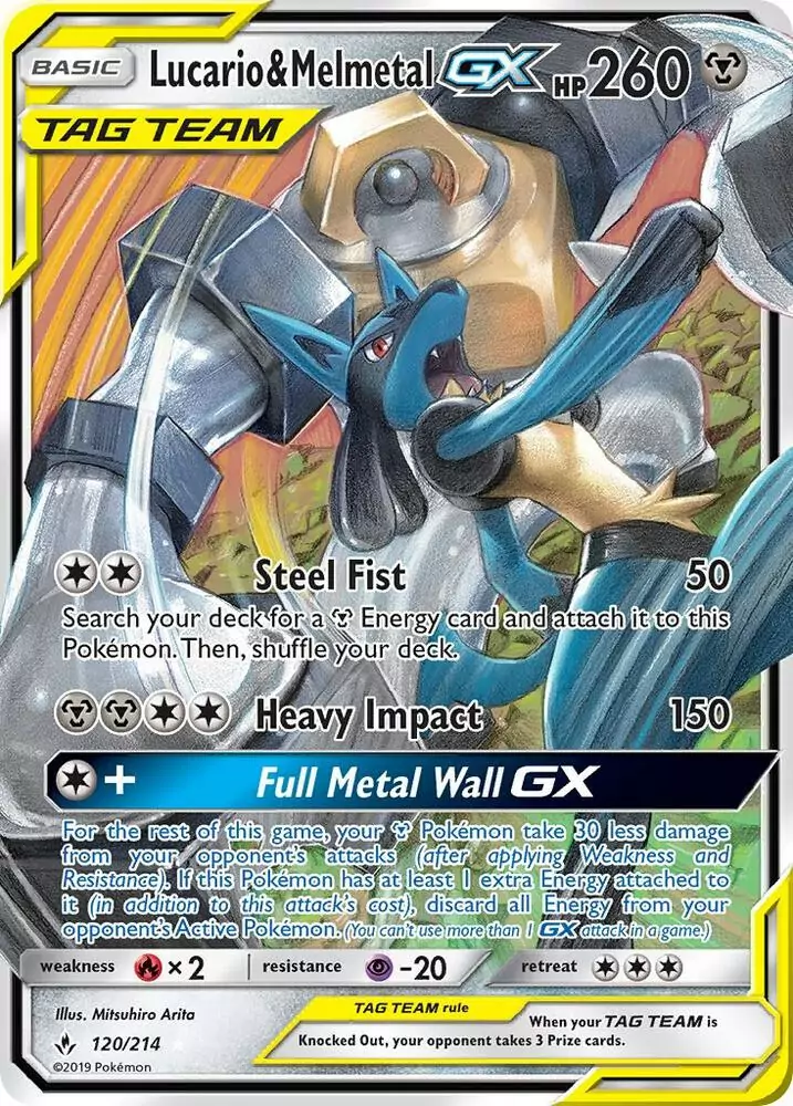 Lucario Melmetal GX - 120/214 - Ultra Rare - Español