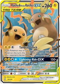 Raichu & Alolan Raichu GX - 54/236 - Ultra Rare - Español