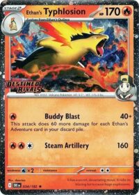 Mini Mazo Pre Release Ethan's Typhlosion 034/182 - Destined Rivals - Inglés