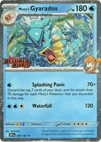 Mini Mazo Pre Release Misty's Gyarados 049/182 - Destined Rivals - Inglés