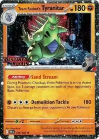 Mini Mazo Pre Release Team Rocket's Tyranitar 096/182 - Destined Rivals - Inglés