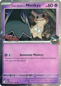 Team Rocket's Mimikyu 087/182 - Inglés