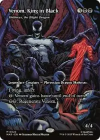 Venom, King in Black - Skithiryx, the Blight Dragon (Borderless) - #22 - Mythic - Inglés