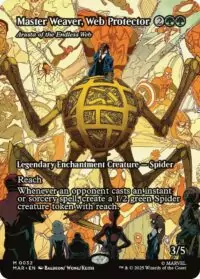 Master Weaver, Web Protector - Arasta of the Endless Web (Borderless Foil) - #32 - Mythic - Inglés