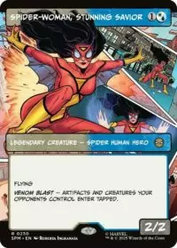 Spider-Woman, Stunning Savior (Borderless) - #230 - Rare - Inglés
