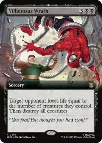 Villainous Wrath (Extended Art) (Foil) - #259 - Rare - Inglés