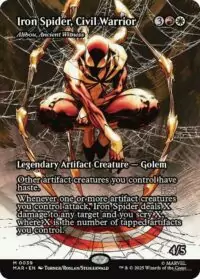Iron Spider, Civil Warrior - Alibou, Ancient Witness (Borderless) - #39 - Mythic - Inglés