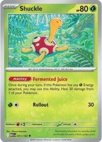 Shuckle - 011/132 - Uncommon Reverse Holo - Inglés