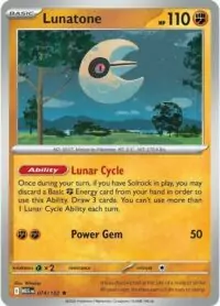 Lunatone - 074/132 - Rare Reverse Holo - Inglés