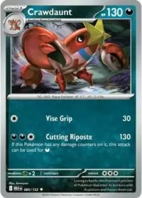Crawdaunt - 085/132 - Uncommon Reverse Holo - Inglés