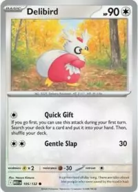 Delibird - 105/132 - Common Reverse Holo - Inglés