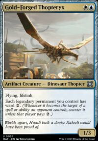 Gold-Forged Thopteryx – #31 – Rare – Inglés
