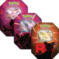 3x Pokémon TCG: Team Rocket Tin - Español (Una de cada diseño)