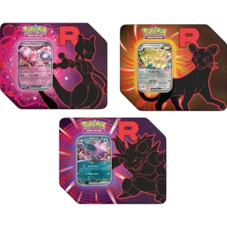 3x Pokémon TCG: Team Rocket Tin - Inglés (Una de cada diseño) [REMATE FINAL 2025]
