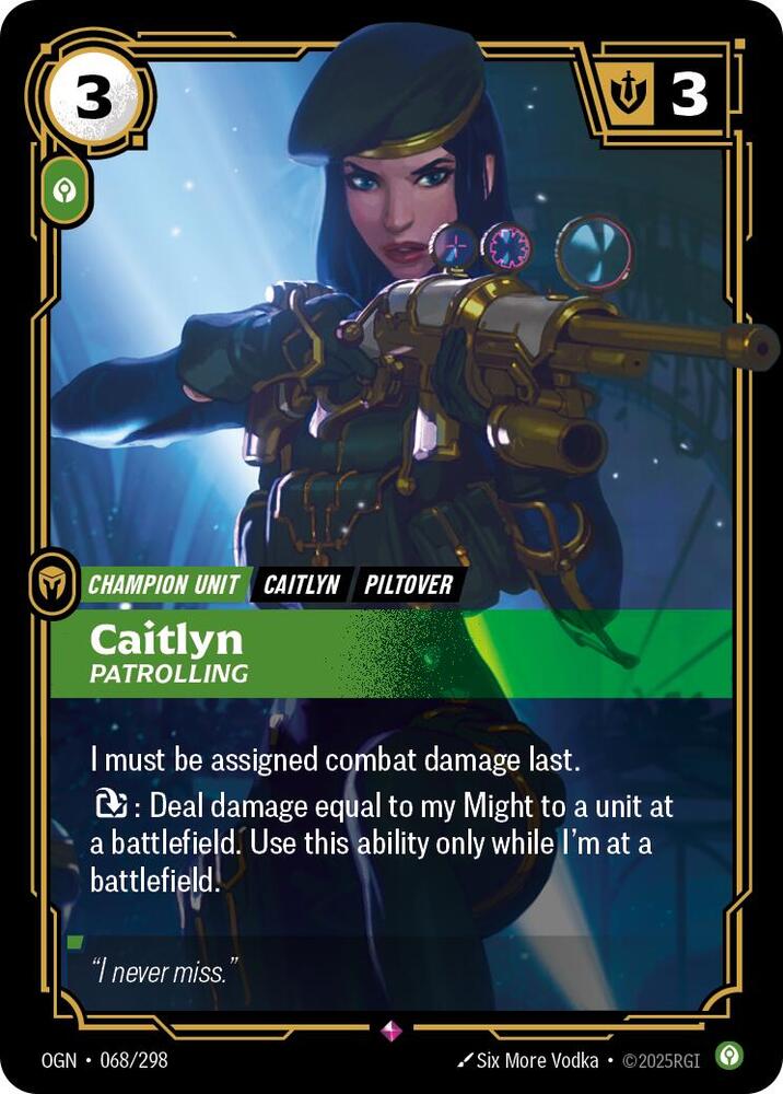 Caitlyn - Patrolling - Rare - #068/298