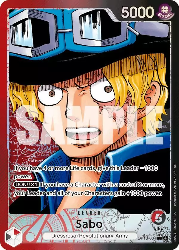Sabo (Alternate Art) - Leader - OP13-004