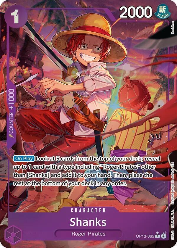 Shanks (Alternate Art) - Rare - OP13-065