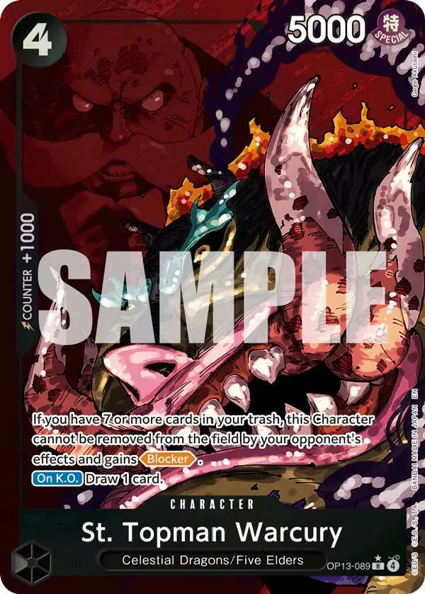 St. Topman Warcury (Alternate Art) - Rare - OP13-089