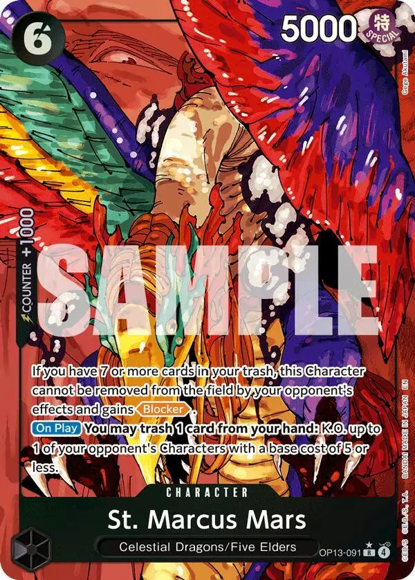 St. Marcus Mars (Alternate Art) - Rare - OP13-091