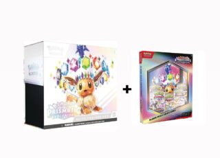 Pokémon TCG: Pack Elite Trainer Box inglés + Binder Collection Español Prismatic Evolutions [REMATE FINAL 2025]