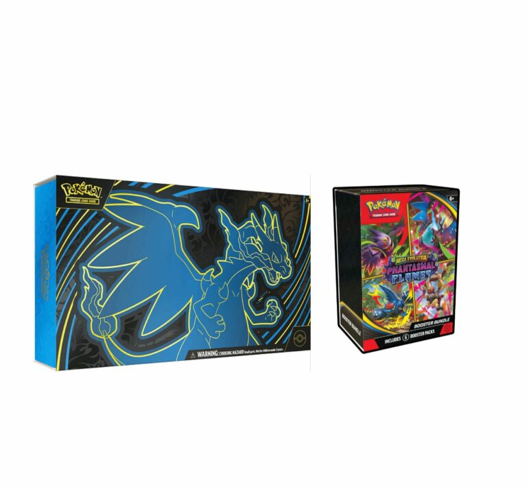 Pokémon TCG: Pack Mega Charizard X ex Ultra Premium Collection + Booster Bundle Phantasmal Flames - Inglés