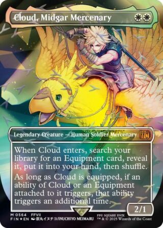 Cloud, Midgar Mercenary (Borderless) (Chocobo Track Foil) - Mythic - #564 - Inglés