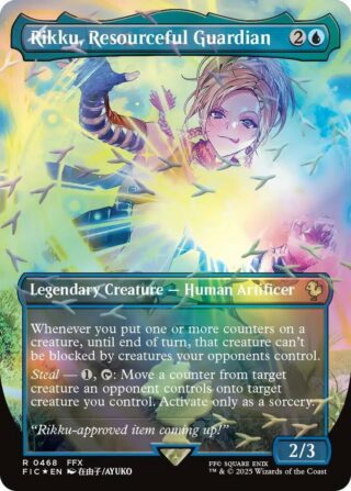 Rikku, Resourceful Guardian (Borderless) (Chocobo Track Foil) - Rare - #468 - Inglés