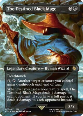the destined black mage (Borderless Foil) - Rare - #447 - Inglés (FF)
