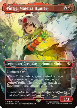Yuffie, Materia Hunter (Borderless) (Chocobo Track Foil) - Rare - #470 - Inglés