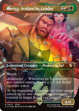 Barret, Avalanche Leader (Borderless) (Chocobo Track Foil) - Rare - #472 - Inglés