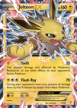 Jolteon EX - 28/83 - Ultra Rare - Inglés