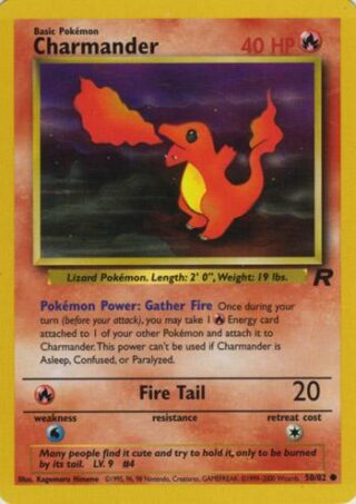 Dark Charmander - 50/82 - Common - Inglés (Moderately Played)