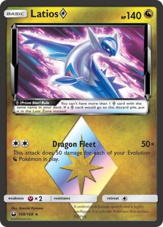 Latias Prism Star - 108/168 - Holo Rare - Inglés