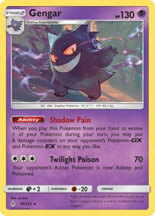 Gengar - 70/214 - Rare - Español