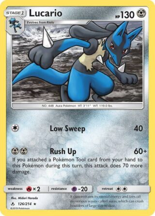 Lucario - 126/214 - Holo Rare Reverse Holo - Español