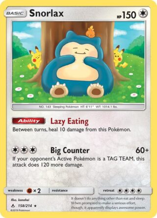 Snorlax - 15/214 - Rare Reverse Holo - Español