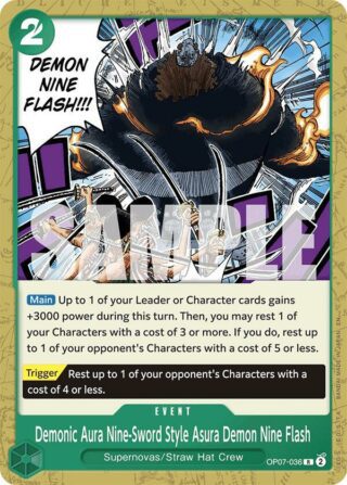 Demonic Aura Nine-Sword Style Asura Demon Nine Flash - ST24 - Rare - OP07-036