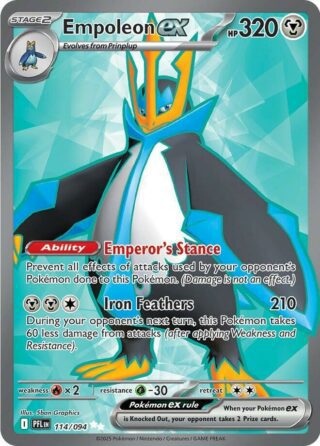 Empoleon EX - 0114/094 - Ultra Rare - Inglés