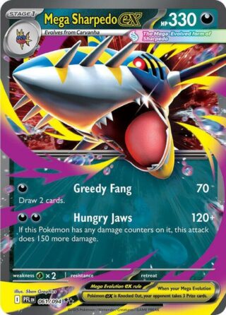 Mega Sharpedo EX- 061/094 - Double Rare - Inglés