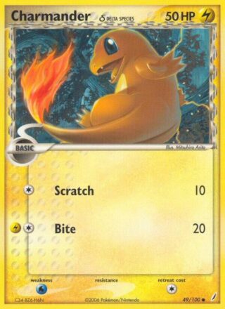 Charmander (Delta Species) - 49/100 - Common - Inglés - (Lightly Played)