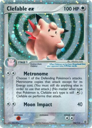 Clefable EX- 106/112 - Ultra Rare - Inglés (Moderately Played)