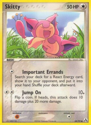 Skitty - 64/92 - Common Reverse Holo - Inglés