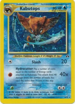 Kabutops - 6/75 - Holo Rare Unlimited - Inglés (Damaged)
