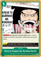 Strive to Surpass me, Roronoa Zoro!!! - Common - OP14-036