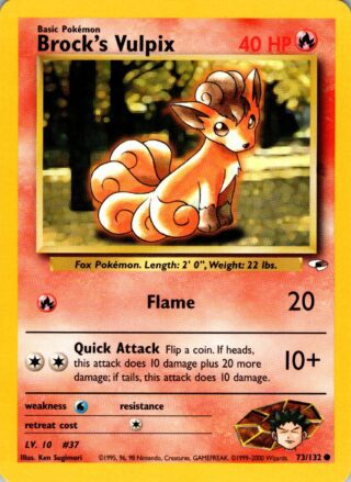 Brock's Vulpix - 3/132 - Unlimited - Inglés (Moderately played)